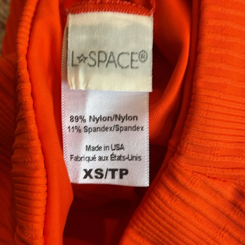 l*space Orange High Waisted Pointelle Ribbed Desi‎ Bikini Bottom XS